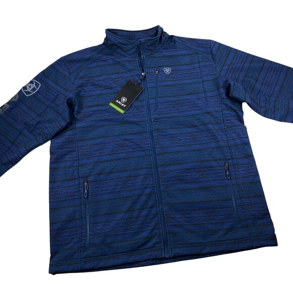 Ariat Logo 2.0 Softshell Jacket Mens XXL TALL Midsummer Night/Rock Climb Blue - Picture 3 of 10